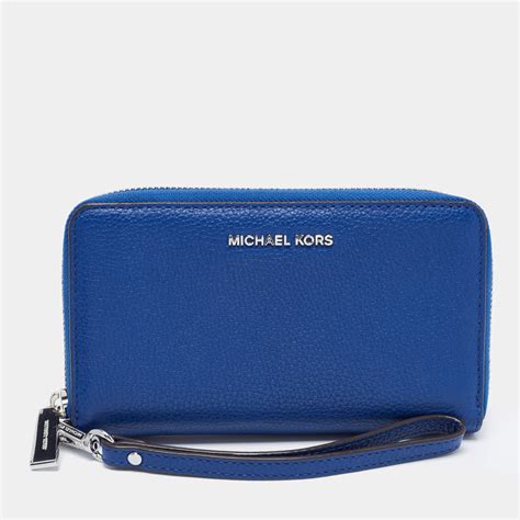 michael kors blue nylon wallet|Michael Kors small zip wallet.